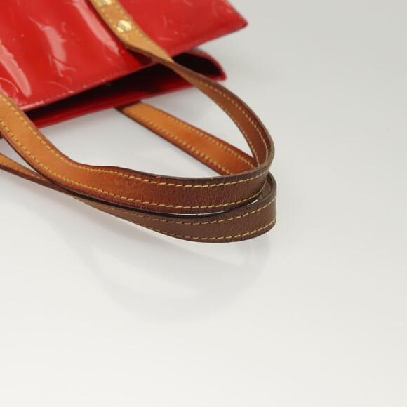 LOUIS VUITTON Monogram Vernis Reade MM Hand Bag Red Rouge M91086 - Picture 7 of 12